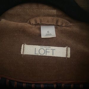 Loft velvet brown blazer size 6